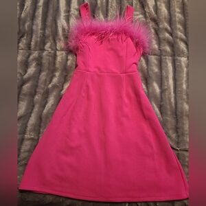 Girls size 7 Hot pink dress